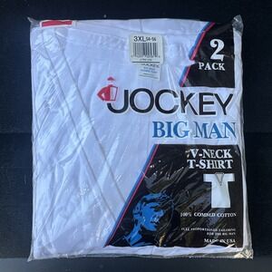Jockey Men's Big Man Classic V-Neck Undershirt - 2 Pack 3XL Style 1794 USA